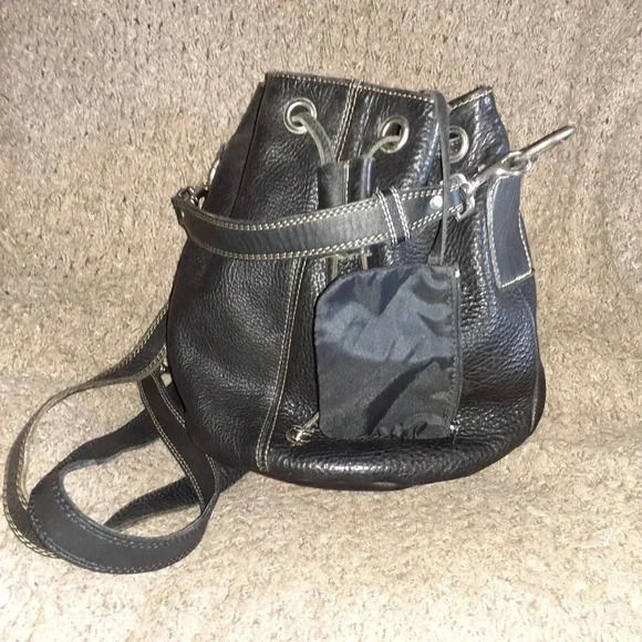 Stone Ridge-Genuine Thick Black Leather-Backpack-2 Back Straps-1 Top Handle-NM - Picture 6 of 8